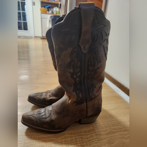 Abilene Boot Co. Shoes Abilene Womens Twotone Wingtip Western Boot